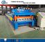 828 Tipe Baja Kaca Lapisan Campuran Tile Roll Forming Machine Dengan Kontrol Mitsubishi PLC