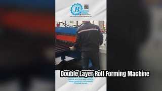 Perkenalkan 13-28 Stasiun Mesin Roll Forming Lapisan Ganda Lebar Bahan Baku 1000mm Untuk Anda