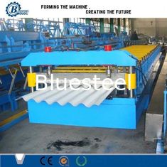 Auto Roofing Lembar Corrugated Roll Forming Machine / Glazed Roof Panel Membuat Mesin