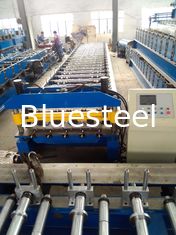 1000mm Roof Panel Roll Forming Machine dengan 45 Steel Roller dan Shaft Manufacturing