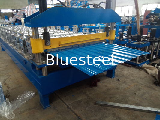45# Mesin Roll Forming Atap Logam Rol Baja dengan Penggerak Rantai dan Kontrol PLC untuk Konstruksi