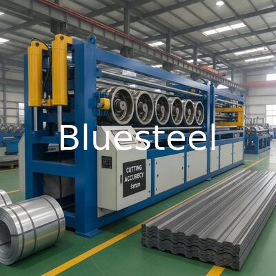 Mesin Membentuk Roll Bergelombang Baja dengan Tekanan 8T, Keakuratan Pemotongan ±2mm, dan Panjang Disesuaikan untuk Panel Atap Logam
