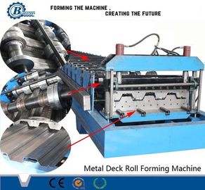 15-20m/min Speed Deck Floor Roll Forming Machine 4kw Tenaga hidrolik Pemotongan hidrolik