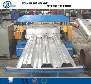 15-20m/min Speed Deck Floor Roll Forming Machine 4kw Tenaga hidrolik Pemotongan hidrolik
