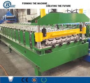 Chain Drive Roofing Tile Machine 5KW Hydraulic Cut 0.3-0.8mm Steel Sheet Roll Mantan