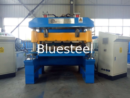 8000kg Metal Roofing Roll Forming Machine dengan 18-20 Stasiun Roller dan 45 bahan baja