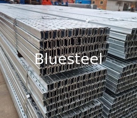 Pv Steel Purlin Hat Channel Roll Forming Machine Untuk Solar Mounting Brackets