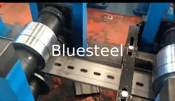 Pv Steel Purlin Hat Channel Roll Forming Machine Untuk Solar Mounting Brackets