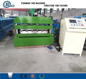 0.3-0.8mm Ketebalan Metal Roofing Roll Forming Machine 8-15m/min Kecepatan Forming ± 2mm Toleransi Pemotongan