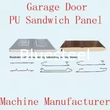 Pu Sandwich Panel Garage Door Roller Shutter Roll Forming Machine Efisien