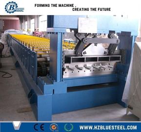 15-20m/min Speed Deck Floor Roll Forming Machine 4kw Tenaga hidrolik Pemotongan hidrolik