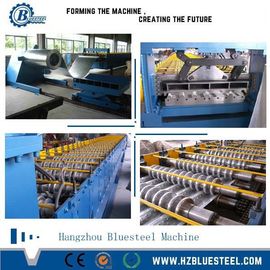 15-20m/min Speed Deck Floor Roll Forming Machine 4kw Tenaga hidrolik Pemotongan hidrolik