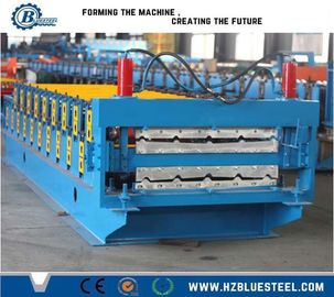 Mesin Pembentuk Baja Lapisan Ganda Hidrolik 3KW Dengan Rol Baja 45 #