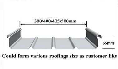 Max 15m/min Max 250mm Standing Seam Roll Forming Machine Dengan HRC58-62 Roller