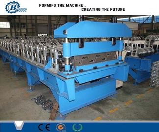15-20m/min Speed Deck Floor Roll Forming Machine 4kw Tenaga hidrolik Pemotongan hidrolik